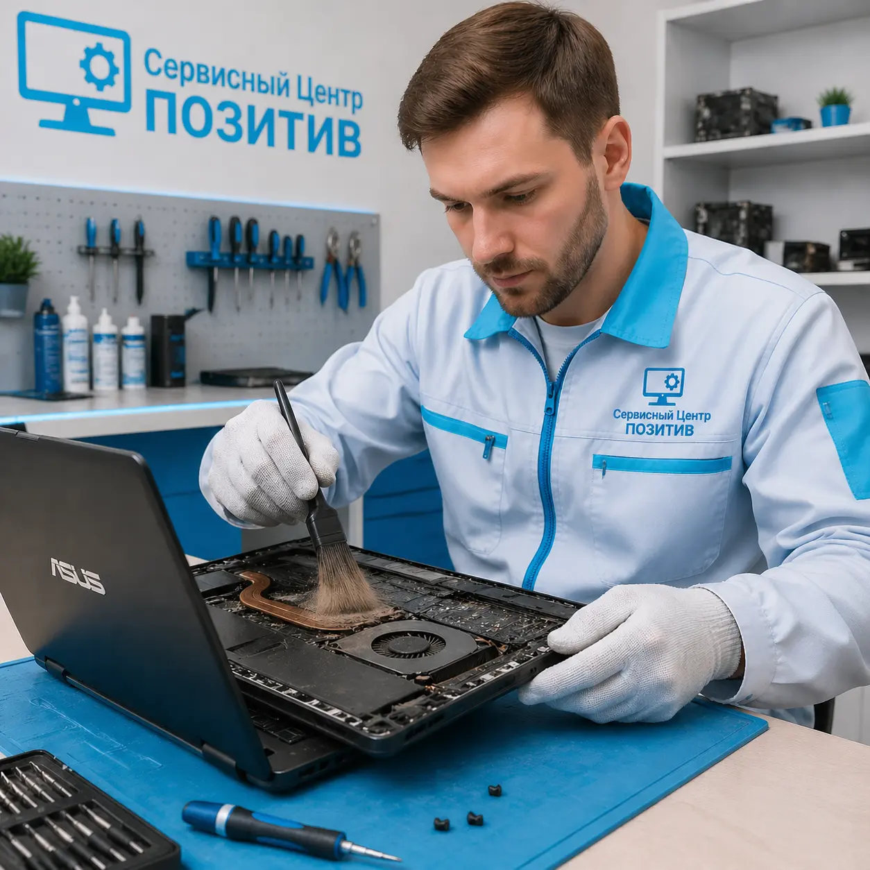 Чистка ноутбука Asus от пыли в Рузаевке | Замена термопасты