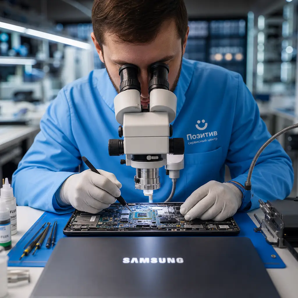 Замена видеокарты ноутбука Samsung в Рузаевке