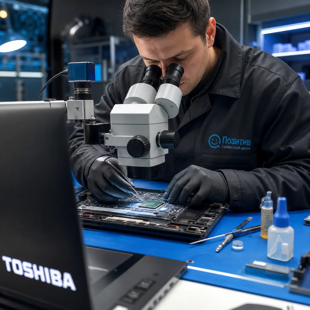 Замена видеокарты ноутбука Toshiba в Рузаевке