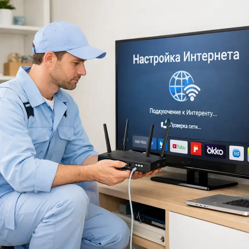 настроить интернет на телевизоре в Рузаевке